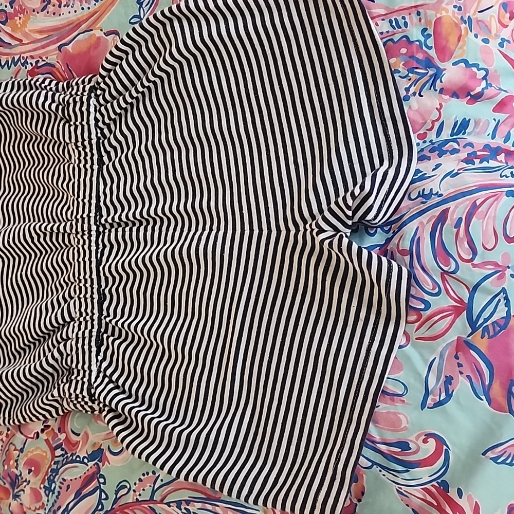 Janie and Jack 5 Romper Navy Stripe Resort Play - Picture 8 of 8